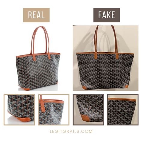 fake vs authentic goyard|genuine goyard bag.